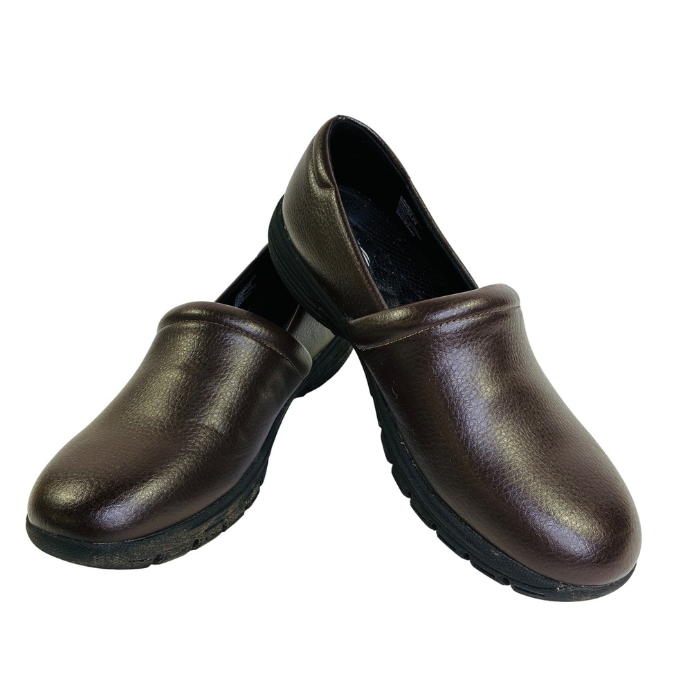 GH Bass Propel Slip On Clogs Womens 11M Brown Comfort Work Shoes